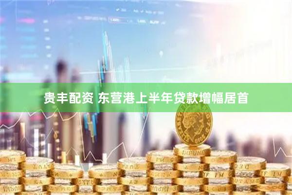 贵丰配资 东营港上半年贷款增幅居首
