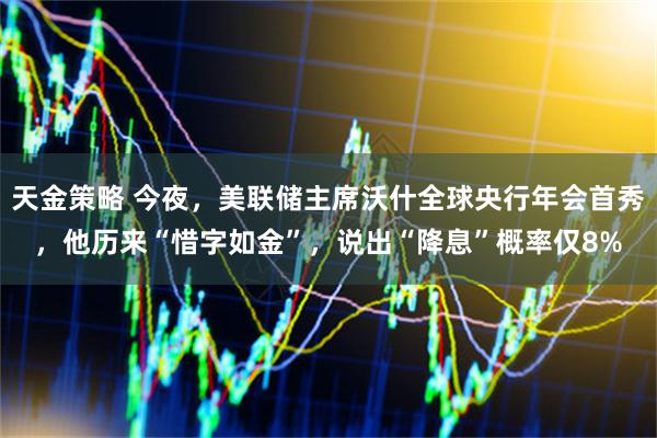 天金策略 今夜，美联储主席沃什全球央行年会首秀，他历来“惜字如金”，说出“降息”概率仅8%